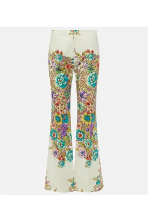 Etro Pantalones flared en mezcla de algodón