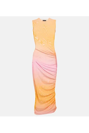 Louisa Ballou Vestido midi fruncido