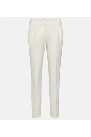 Dolce & Gabbana Pantalones en mezcla de lana de tiro bajo