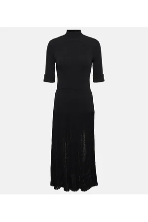 Dorothee Schumacher Vestido midi de punto plisado