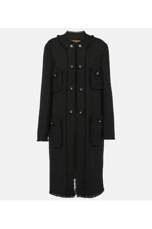 Dolce & Gabbana Abrigo de tweed de mezcla de lana