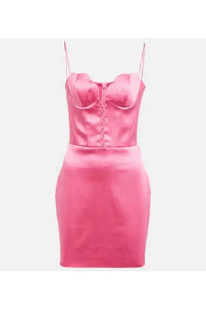 Rasario Vestido corto bustier de satén
