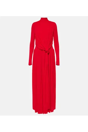 Proenza Schouler Vestido largo Meret de crepé drapeado