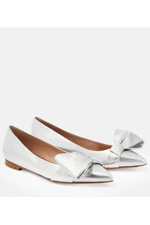 Gianvito Rossi Bailarinas de piel adornadas con lazo