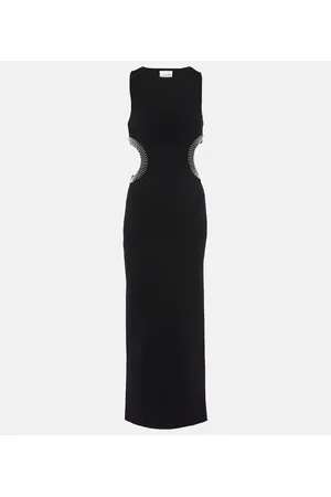 GALVAN Vestido largo Mirrored Luna con abertura