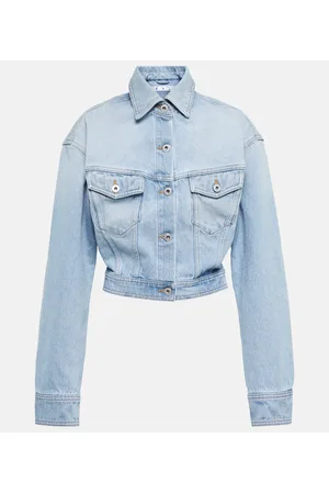 OFF-WHITE Chaqueta Toybox en denim cropped