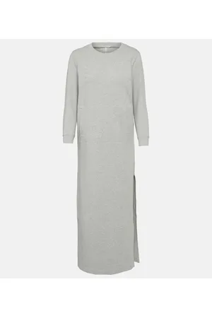 Norma Kamali Vestido midi en jersey de algodón