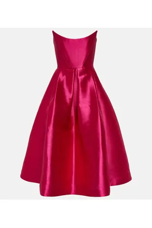 ALEX PERRY Vestido midi sin tirantes