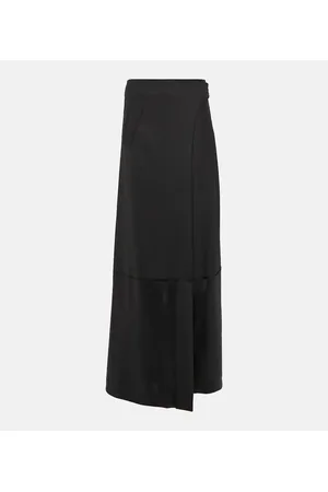 Victoria Beckham Falda larga en mezcla de lana