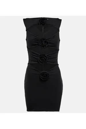 GIUSEPPE DI MORABITO Vestido corto de crepé con aberturas