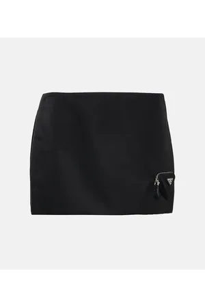 Prada Minifalda de nylon de tiro bajo