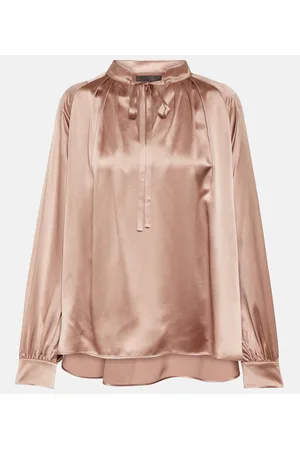 Max Mara Blusa Tamigi de satén de seda