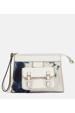 Chloé Chloé Clutch Edith de lino tie-dye
