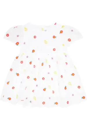 Stella McCartney Bebé - vestido de tul floral bordado