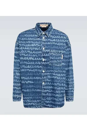 Marni Camisa en denim estampada
