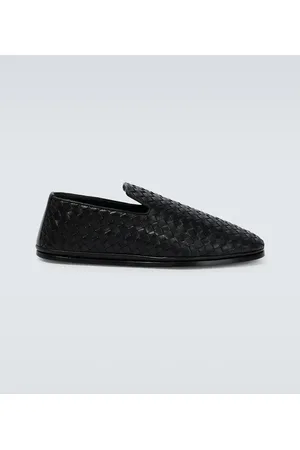 Bottega Veneta Slippers de piel Intrecciato