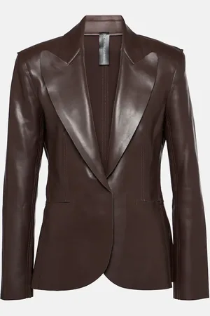 Norma Kamali Blazer de piel sintética