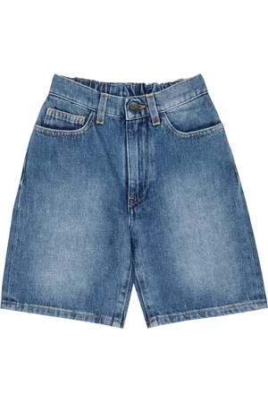 Palm Angels Shorts en denim con logo