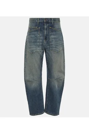 NILI LOTAN Jeans anchos Shon de tiro alto