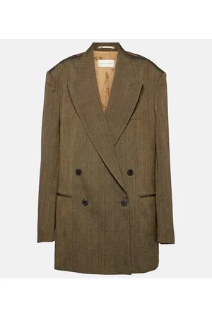 DRIES VAN NOTEN Blazer cruzado de mezcla de algodón