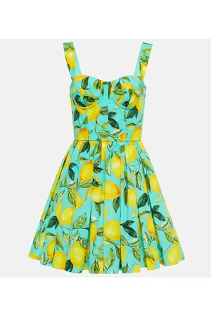 Dolce & Gabbana Vestido corto de popelín de algodón
