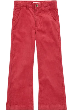 Chloé Chloé Kids Pantalones anchos en pana de algodón