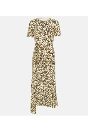 Paco rabanne Vestido midi de punto estampado