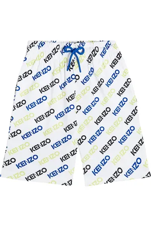 Kenzo Shorts de piqué de algodón con logo