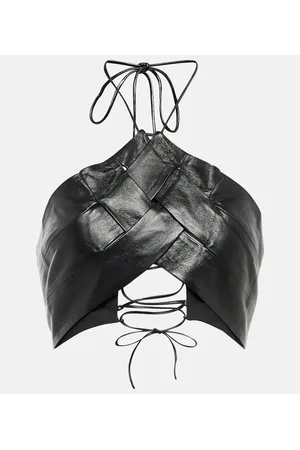 AYA MUSE Crop top Vortico de piel sintética