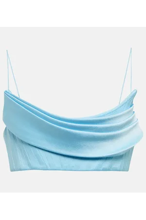 ALEX PERRY Crop top Carva de satén