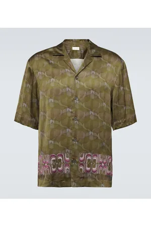 DRIES VAN NOTEN Camisa bowling estampada con bordado