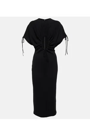 Christopher Kane Vestido midi de algodón con abertura