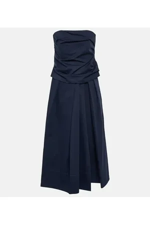 CO Vestido midi de algodón y seda