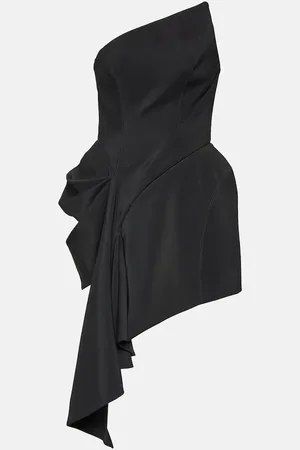 MUGLER Vestido corto drapeado asimétrico
