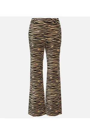 Paco rabanne Pantalones estampados de tiro alto