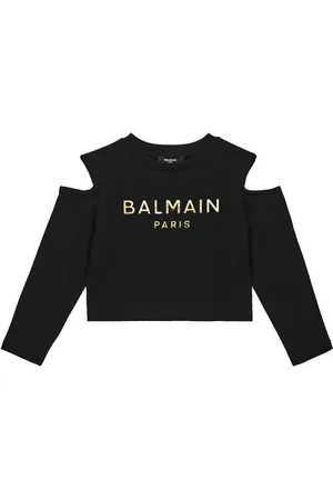 Balmain Sudadera de algodón con abertura