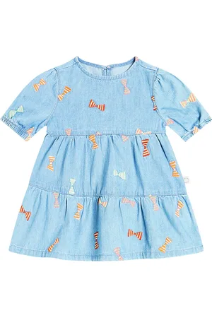 Stella McCartney Vestido en denim con lazo