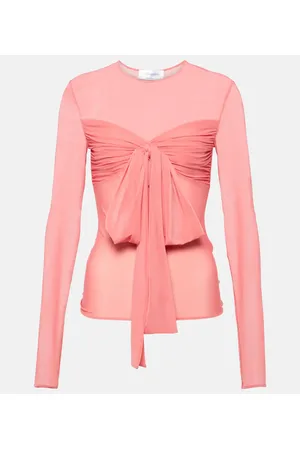 BLUMARINE Top de jersey con lazo