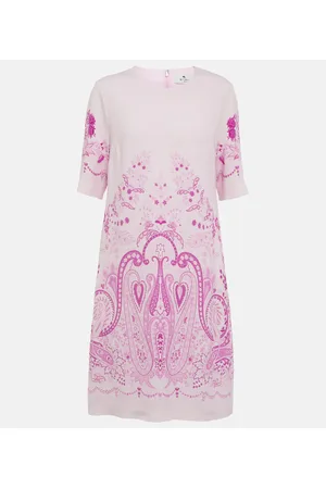 Etro Vestido corto recto estampado
