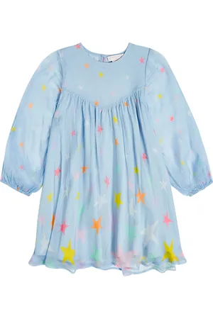 Stella McCartney Vestido en chifón de seda estampado