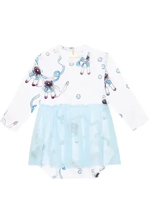 Mini Rodini Bebé - vestido de algodón y tul con gato