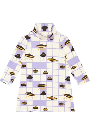 Mini Rodini Vestido en mezcla de algodón estampado
