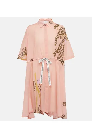 Giambattista Valli Vestido camisero de seda estampado