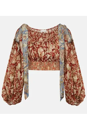 ZIMMERMANN Crop top Chintz de seda floral