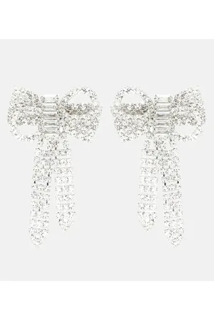 Jennifer Behr Pendientes de lazo Lola con cristales