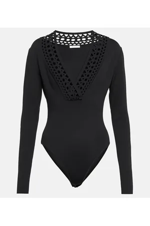 Alaïa Alaïa Body con cuello en pico y aberturas