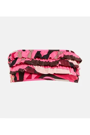 Puccini Top de bikini bandeau Marmo