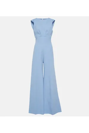 EMILIA WICKSTEAD Mono flared Whitney de crepé de lana