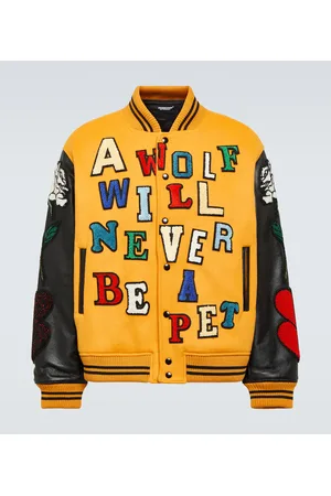 UNDERCOVER Chaqueta varsity de mezcla de lana con apliques