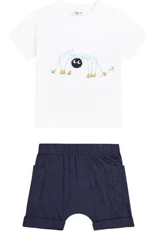 Il gufo Bebé - set de camiseta y shorts de algodón